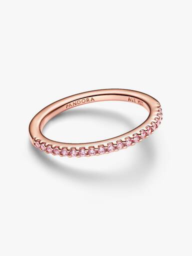Anel Aro Rosa Brilhante