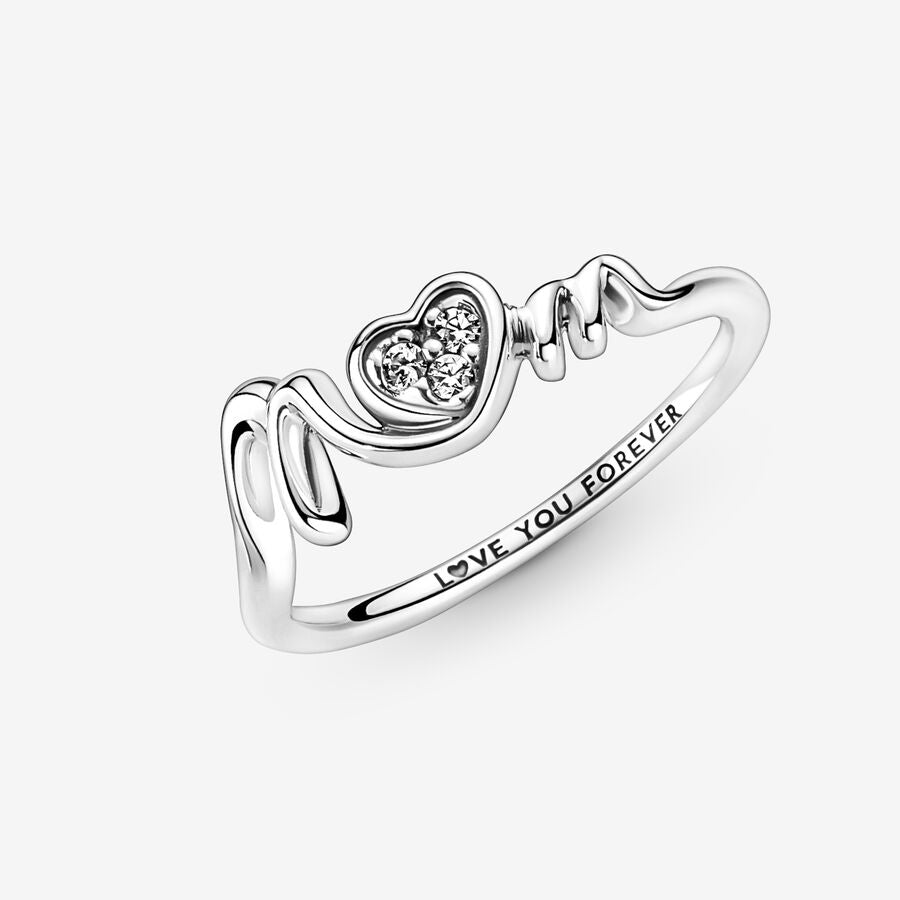 Anel Mum Pavé Heart