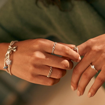 Anel Clear Heart Solitaire