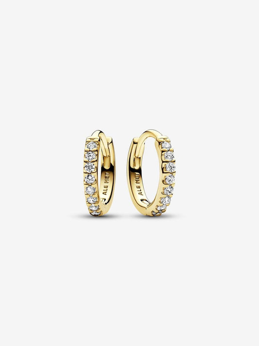 Argolas Huggle Revestimento de ouro 14k