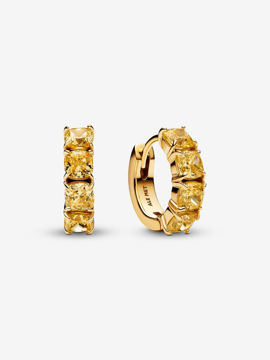 Argolas Amarelas Revestimento de ouro 14k