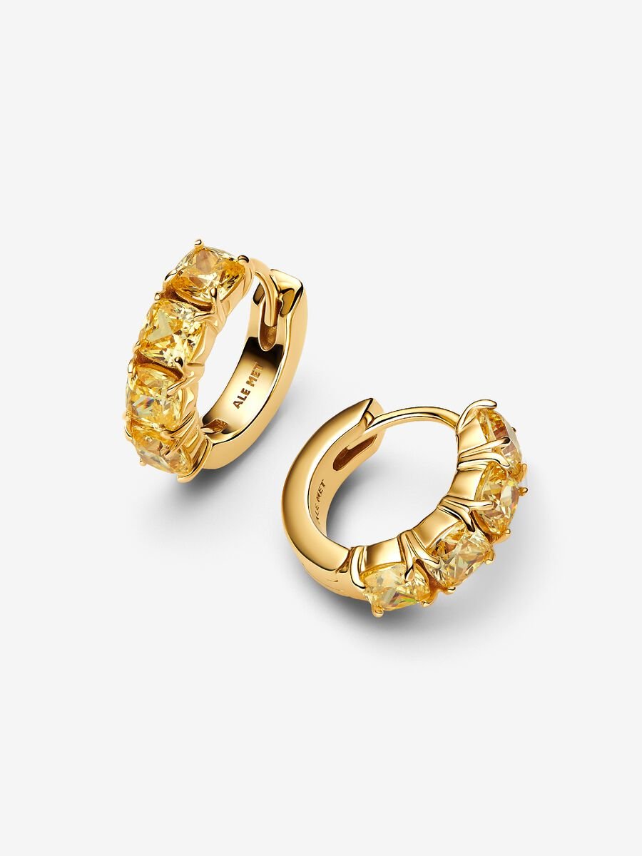 Argolas Amarelas Revestimento de ouro 14k