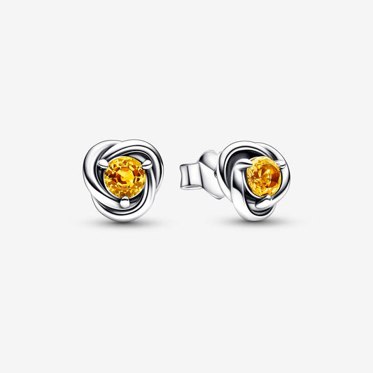 Brincos Eternity Circle cor de mel
