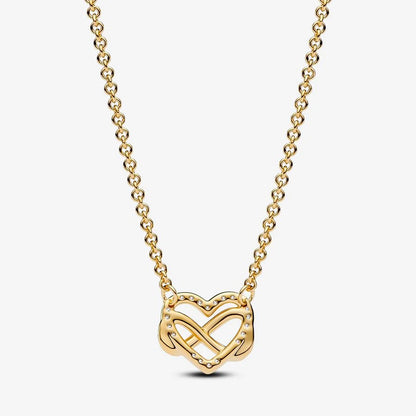 Colar Coração Infinito Brilhante