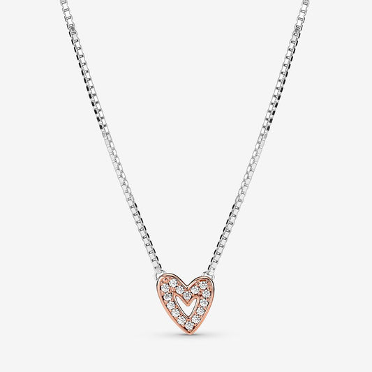Colar Sparkling Freehand Heart