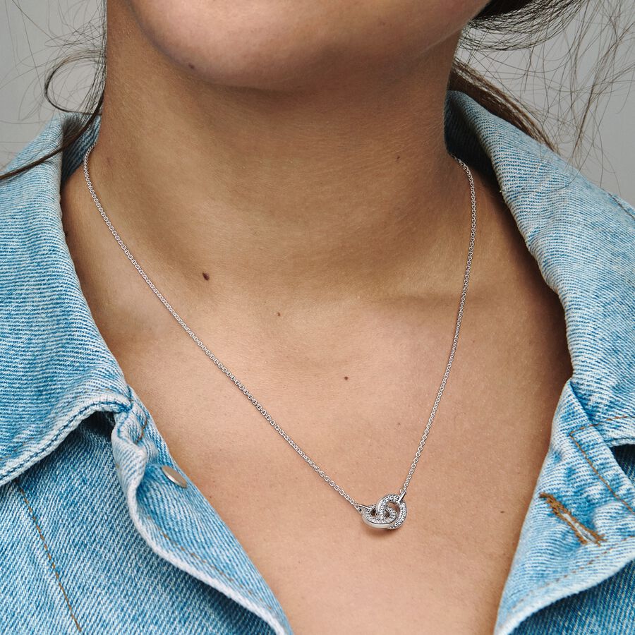 Colar Pandora Signature Interligado Pavé