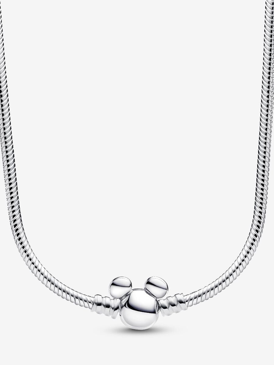 Colar Corrente Snake Mickey Disney Prata