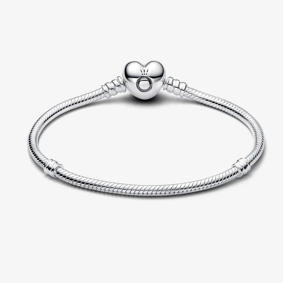 Pulseira Malha Snake e Coração Moments