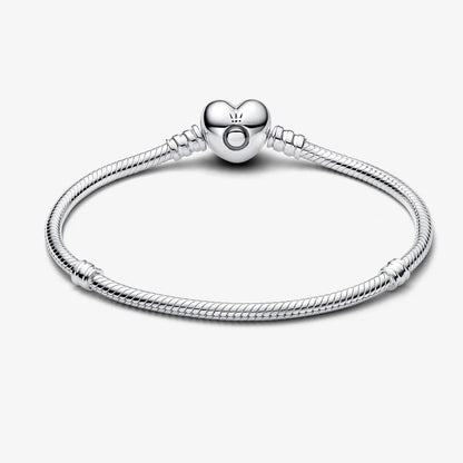 Pulseira Malha Snake e Coração Moments