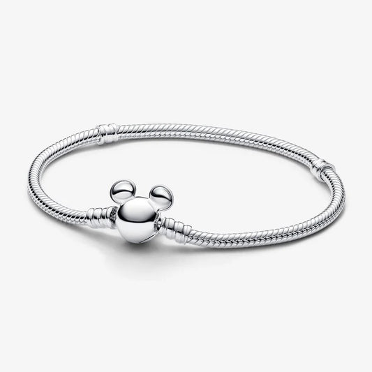 Pulseira Malha Snake Fecho Moments Mickey Disney