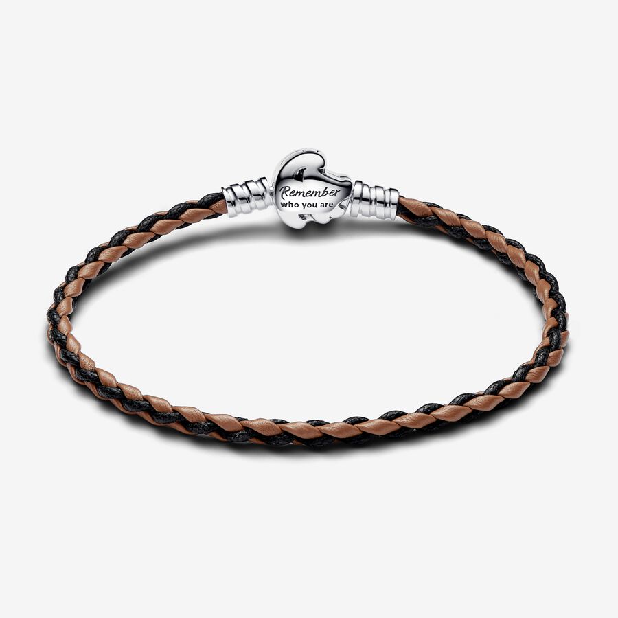 Pulseira em couro com fecho Pandora Moments Disney O Rei Leão