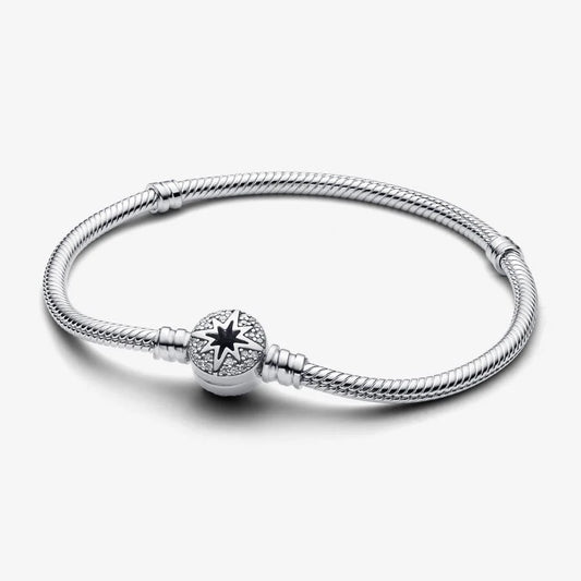 Pulseira Malha Snake Fecho Estrela do Norte