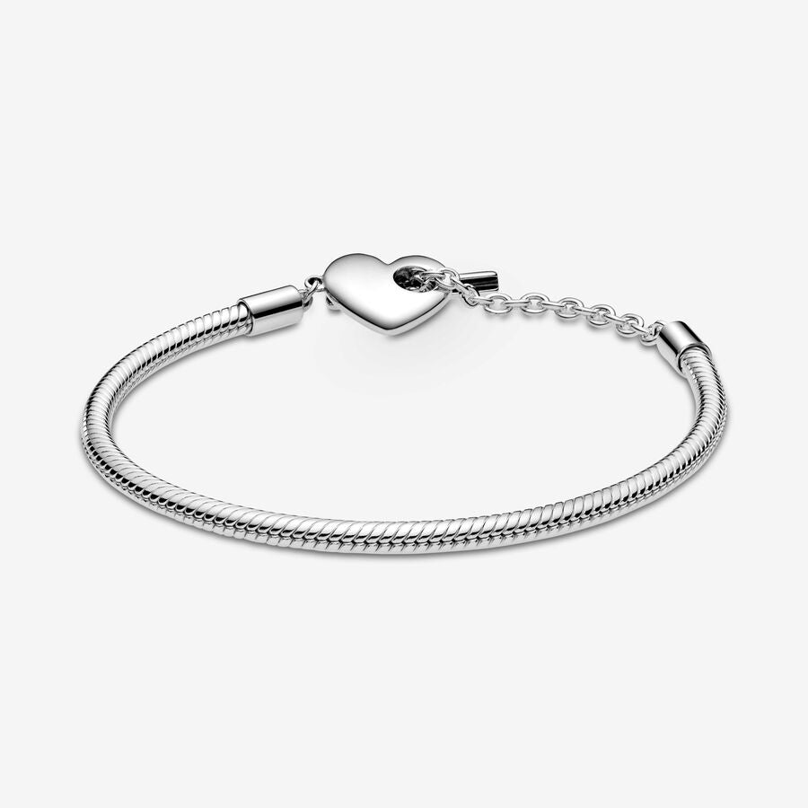 Pulseira com fecho em T Coração
