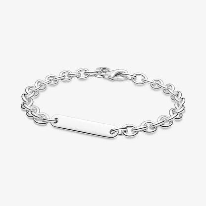 Pulseira de Elos com Barra Gravável