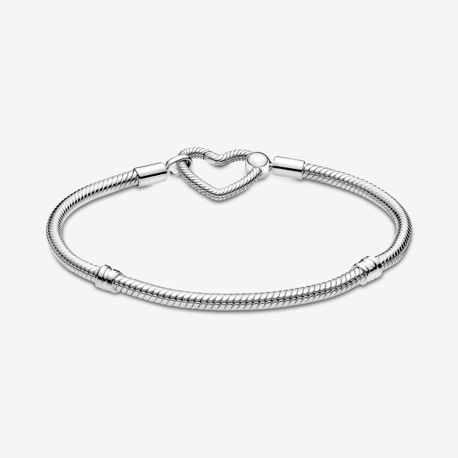 Pulseira malha Snake com fecho Coração