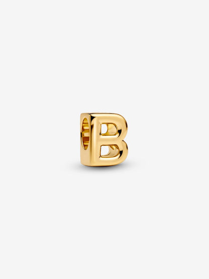Conta Alfabeto Letra B Revestimento de ouro 14k
