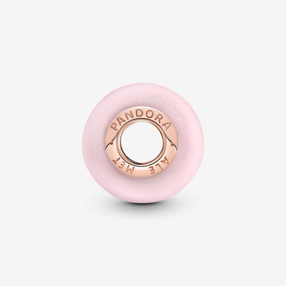 Conta Vidro Murano Rosa Mate