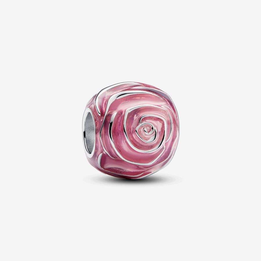 Conta Rosa em Flor Cor-de-rosa
