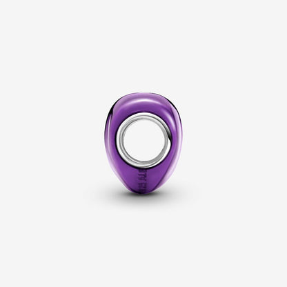 Conta Coração Roxo Metalizado