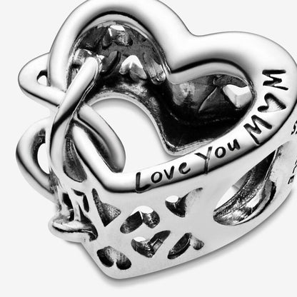 Conta Coração Infinito Love You Mum