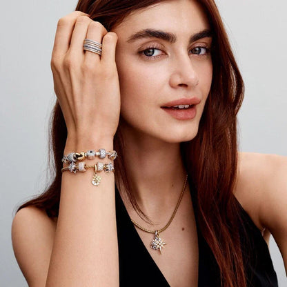 Pulseira Malha Snake Fecho Estrela do Norte