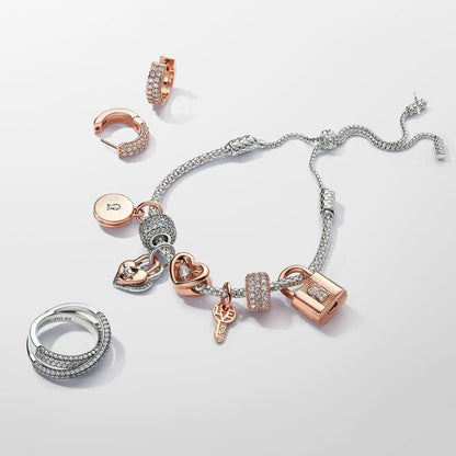 Pulseira Deslizante Corrente Cravejada
